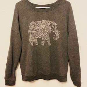 Perfectly Broken in Comfy Sweater Elephant Grey- M